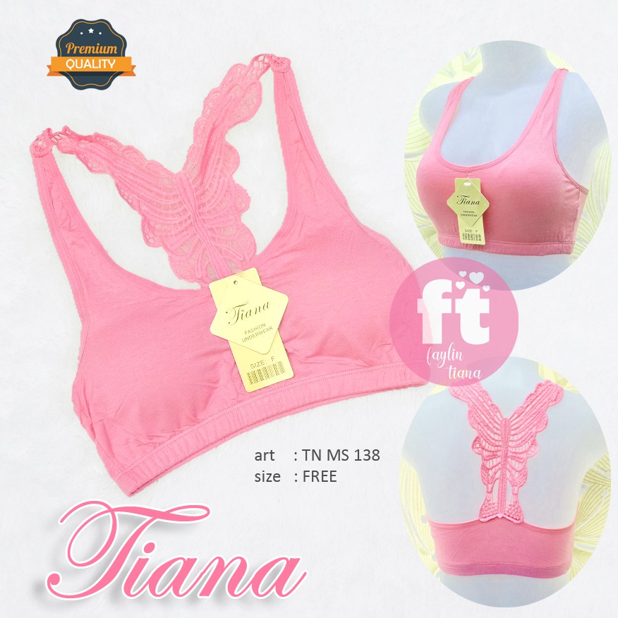 TIANA | Sport Bra KUPU / Bh Fashion Atasan Kupu Busa Lepas / All Size / art TN MS 138