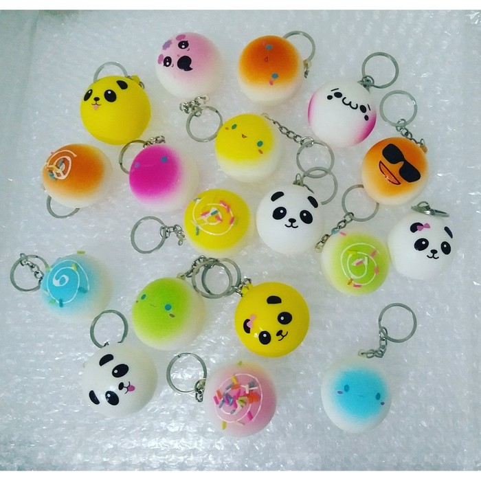 MINI SQUISHY BUN KEYCHAIN / GANTUNGAN KUNCI SQUISHY / SQUISHY BAPAU