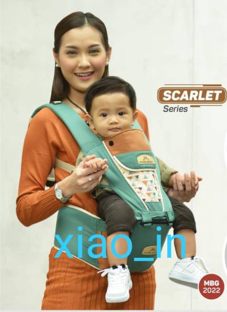 Moms Baby MBG2022 Gendongan Hipseat bayi seri SCARLET