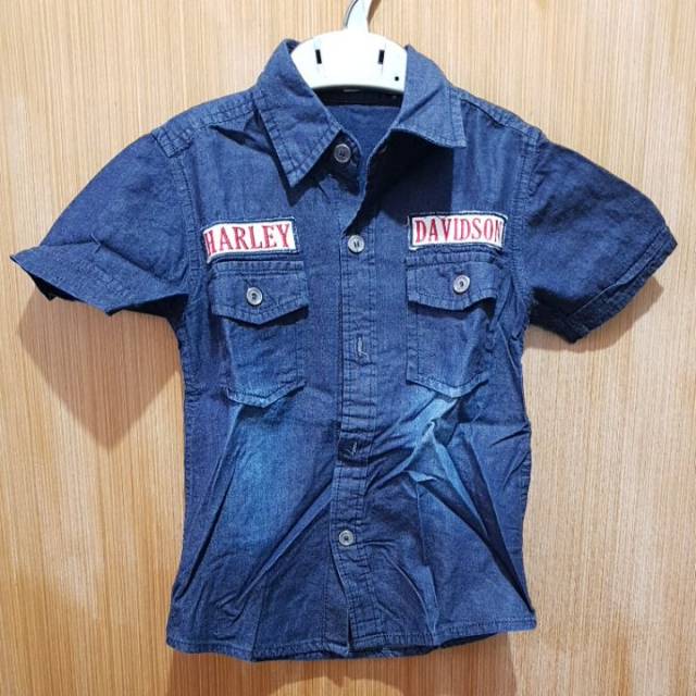 Preloved kemeja anak laki harley davidson