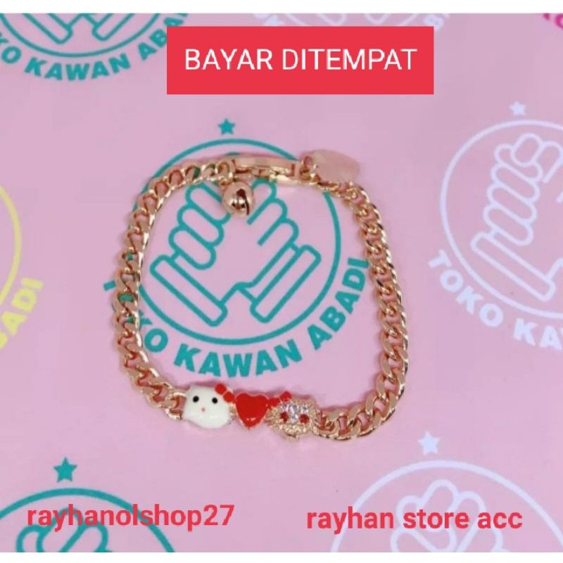 Gelang Anak motif hello Kitty merah putih Terlaris