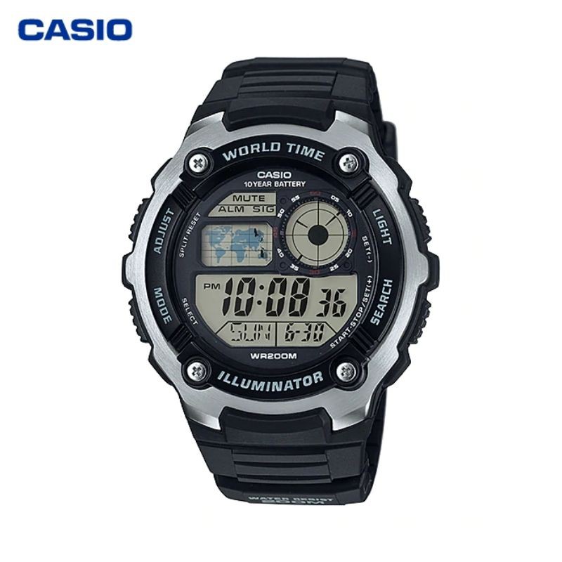JAM TANGAN PRIA CASIO AE-2100W-1A ORIGNAL - AE2100W HITAM
