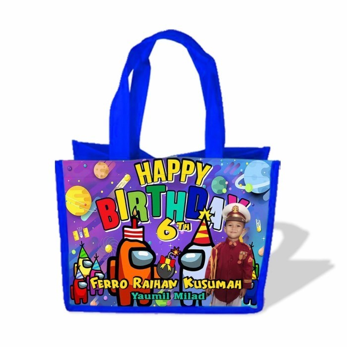 

GOODIE BAG CUSTOM NAMA+GAMBAR KARAKTER KARTUN MURAH HAPPY BIRTHDAY - KECIL