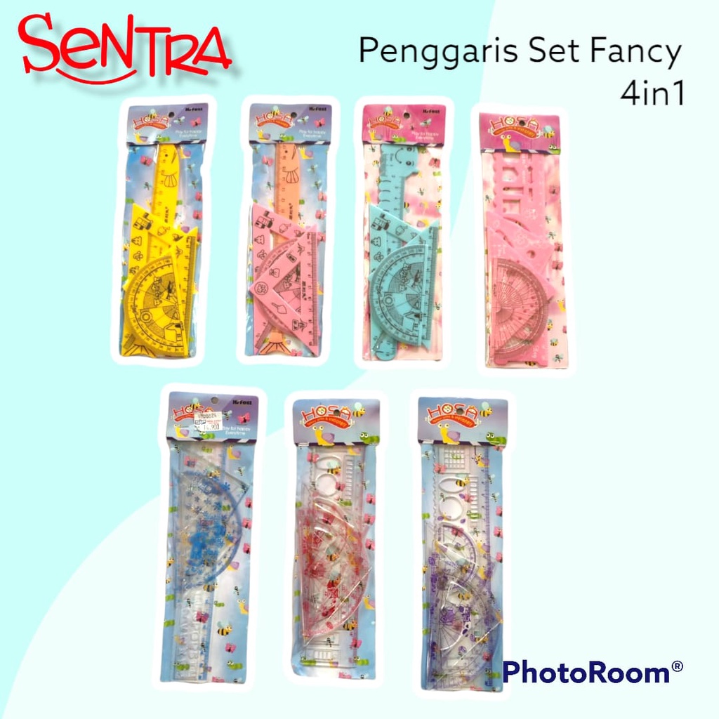 

4pc Penggaris Set Penggaris Fancy Penggaris Set 4in1 Penggaris Segitiga Busur Termurah