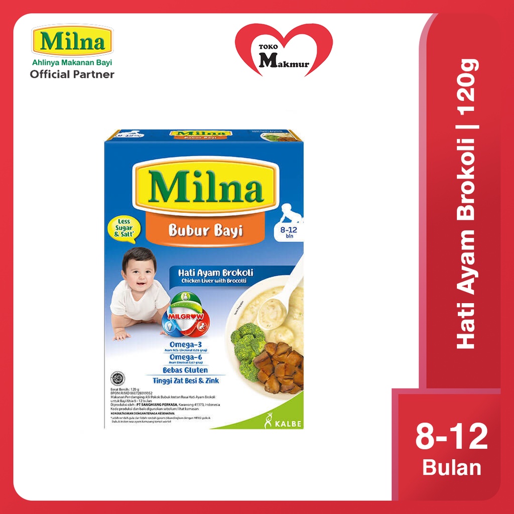 Milna Bubur 8+ 120 Gram / Toko Makmur Online