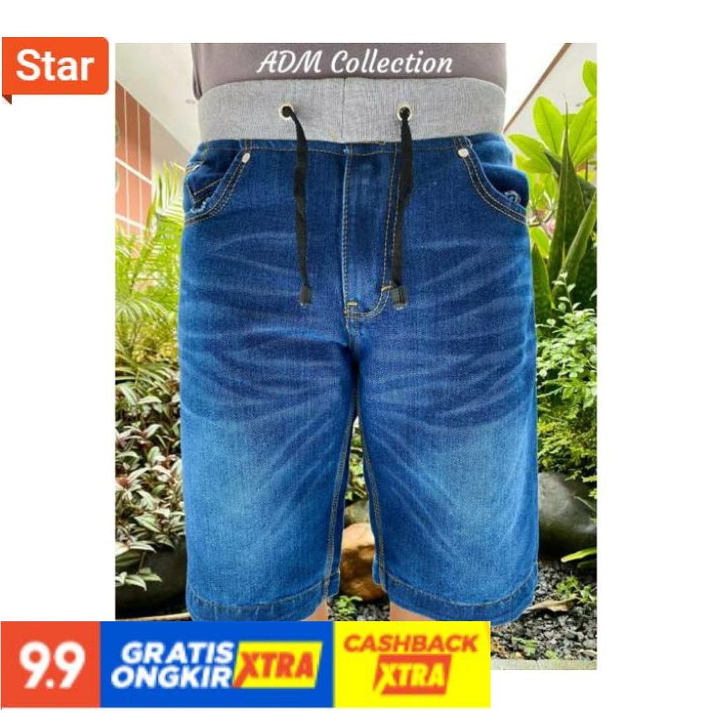 JINS BIOWASH BIOBLITZ BIO WASH BLITZ CARGO PANTS COWOK / Celana jeans pendek pinggang karet pria
