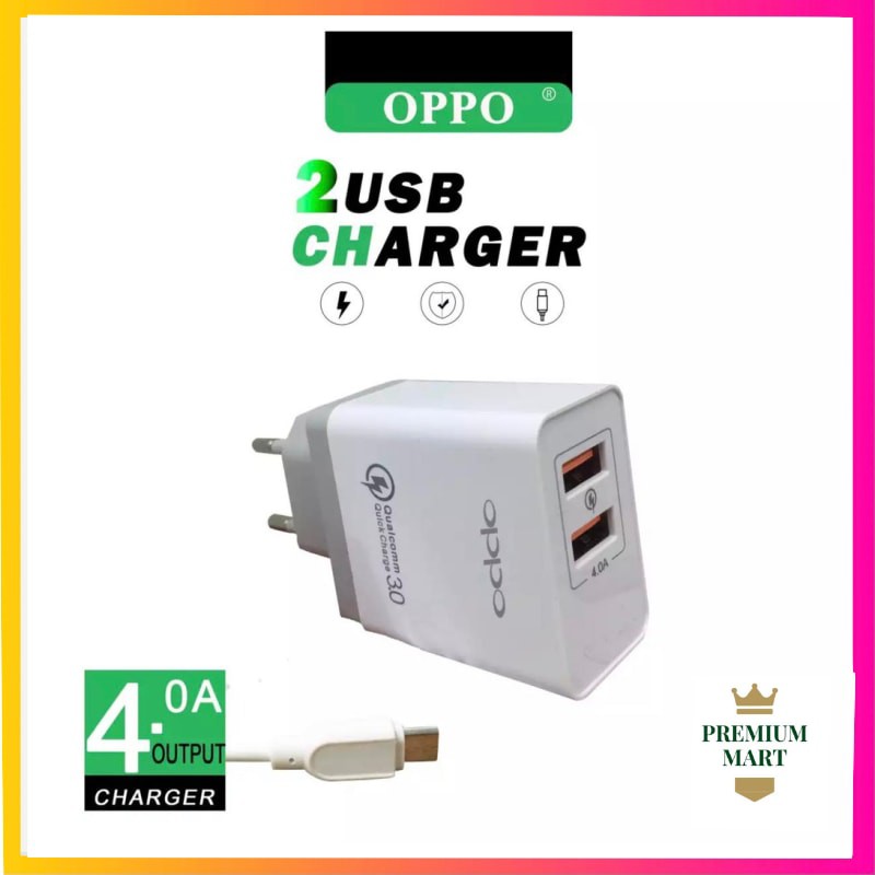 Charger casan 2usb 4A Samsung, Xiaomi, Oppo, Vivo 2 usb  4.0A Charger Casan Oppo [PM]