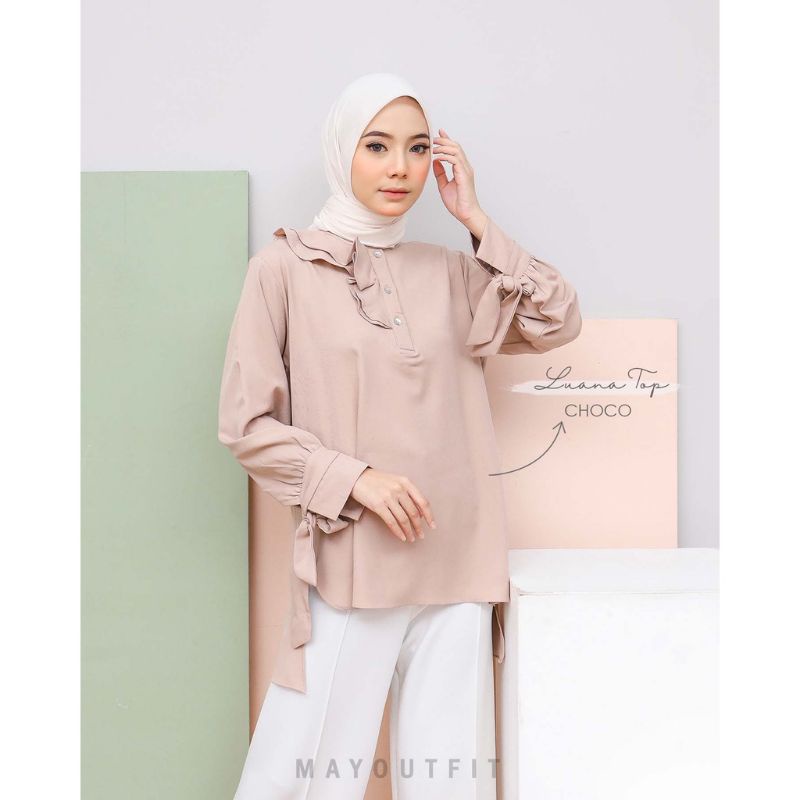 Preloved LUANA TOP / RUFFLE BLOUSE MAYOUTFIT