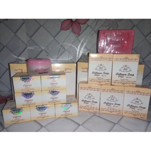 Paket Cream malam & Sabun Collagen Original BPOM Import