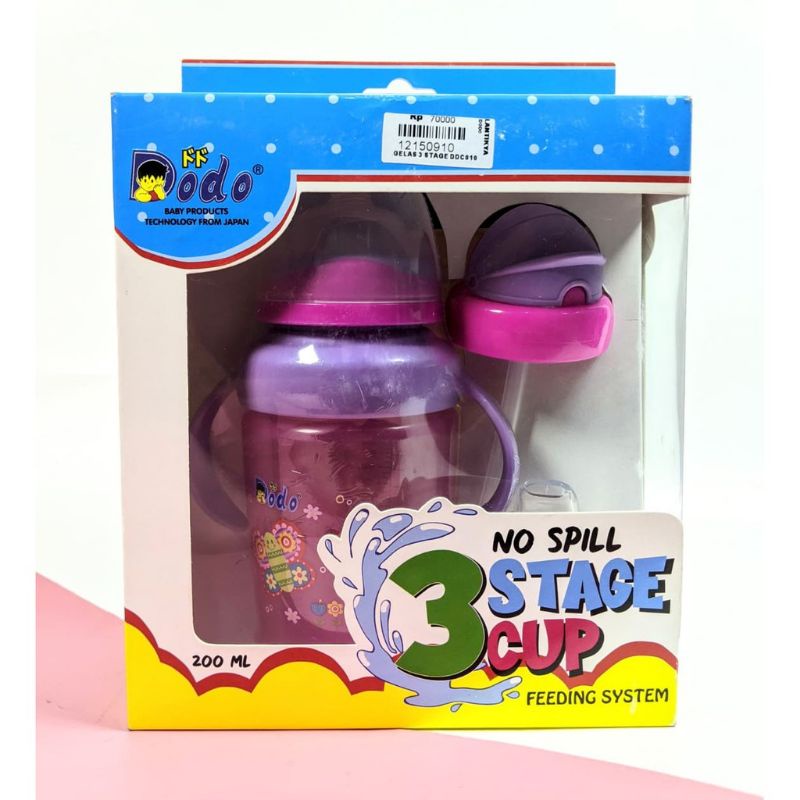 Dodo Baby 3 Stage Cup 200ml - Dodo Baby Botol Minum Anak 3 Tahap - Botol Minum Dodo 3in1