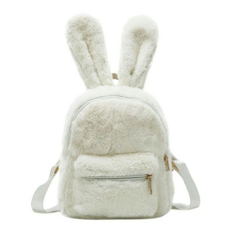 Tas Ransel lulu / tas Bulu Halus Wanita BESTIE RABBIT Tas Lucu Bulu Lembut Tas Perempuan Baby Bunny Beauty Bisa COD