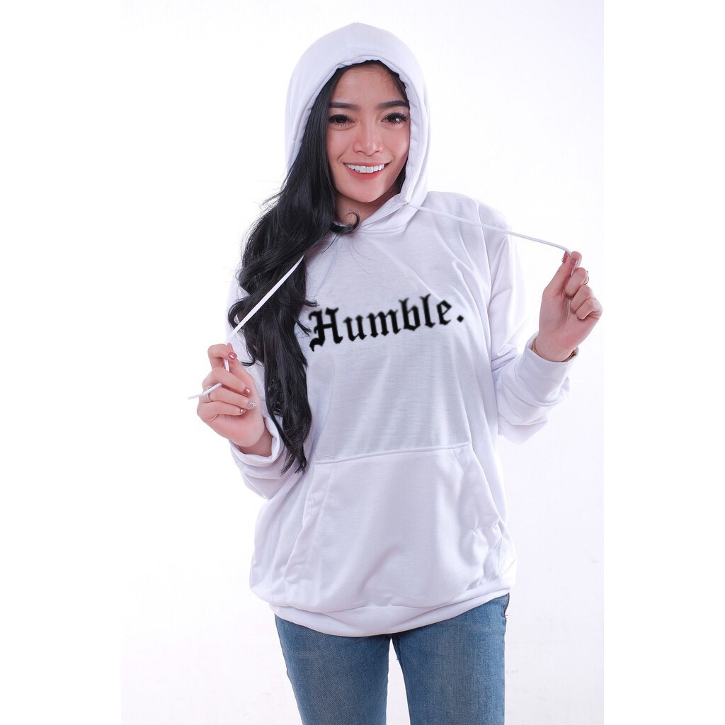 Lilipop.id Sweater Hoodie Wanita Humble Jumper-Humble putih