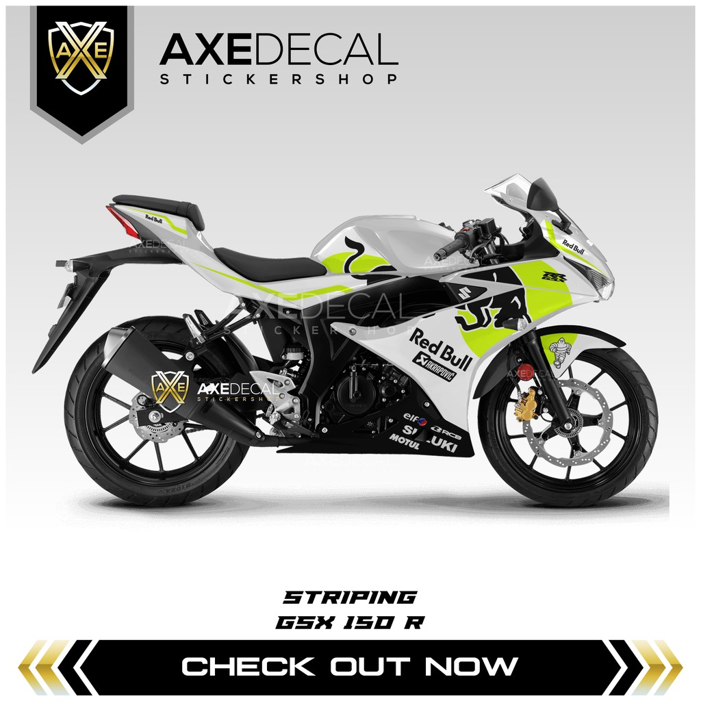 Striping Suzuki Gsx Redbull Sticker Motor Gsx 150 R Custom