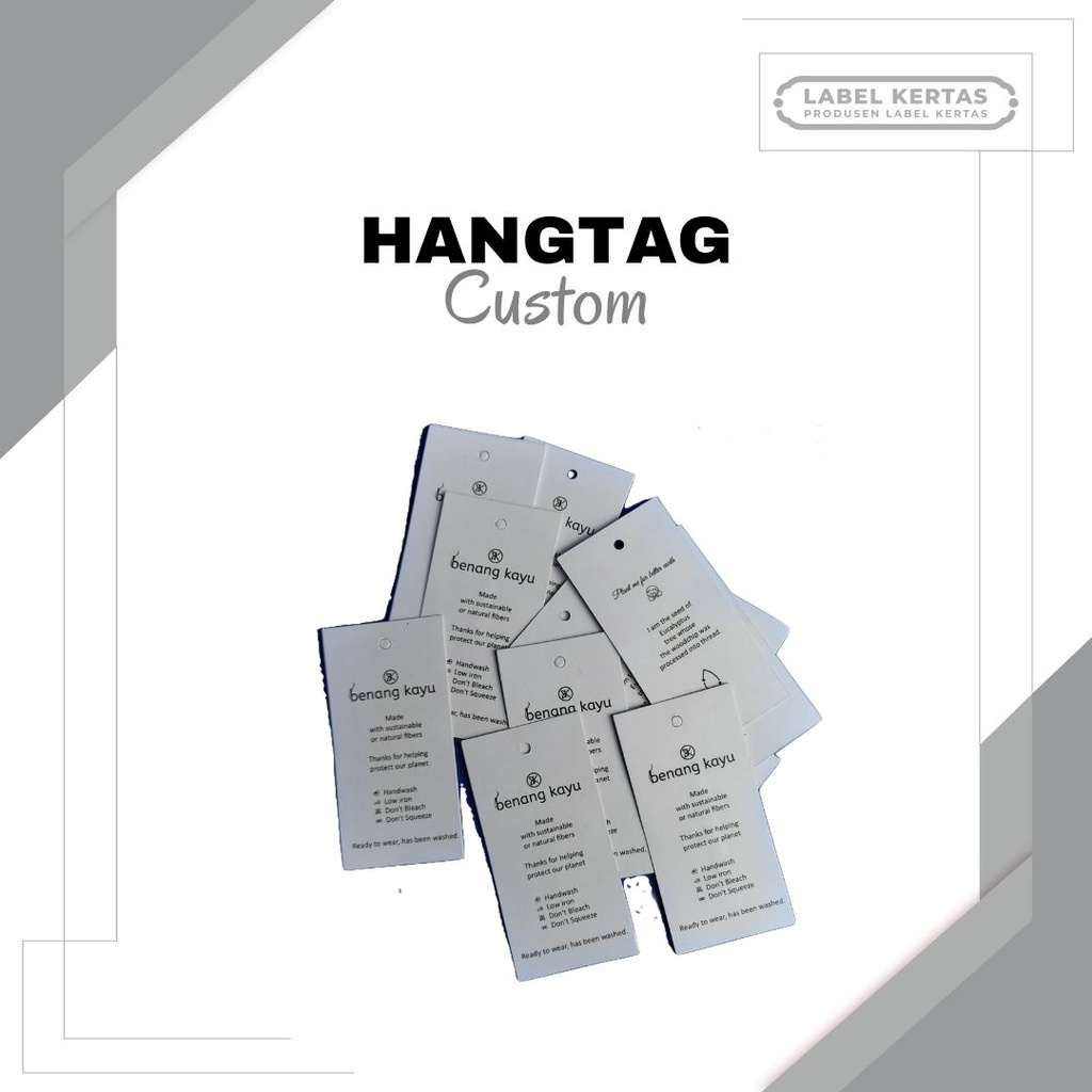 

LABEL KERTAS FASHION | HANGTAG CUSTOM | CETAK HANGTAG BAJU
