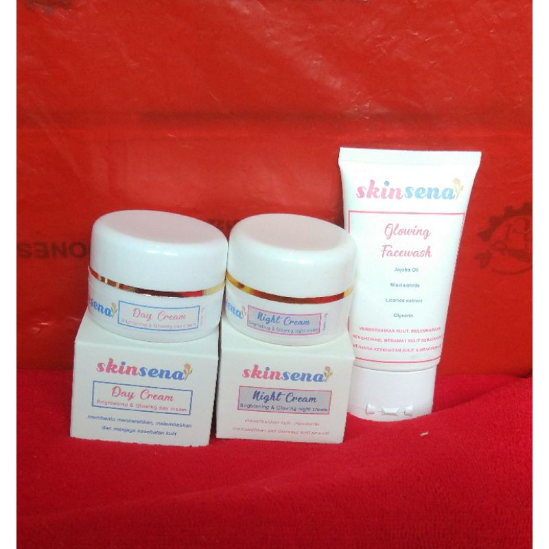 Skinsena Paket Ekonomis ( Facewash, Day cream, night cream)