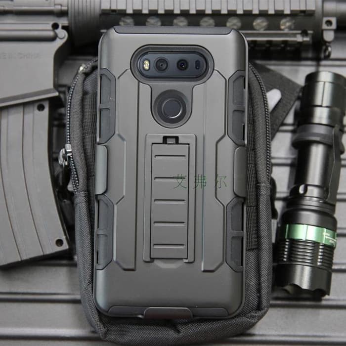 LG V20 soft hard case casing cover belt clip kick stand FUTURE ARMOR