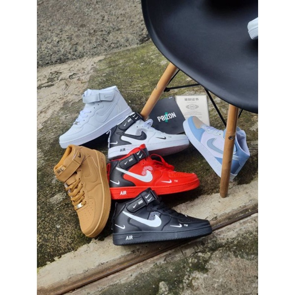 Sepatu • Sneakers Air For 1 Mid Kualitas Import