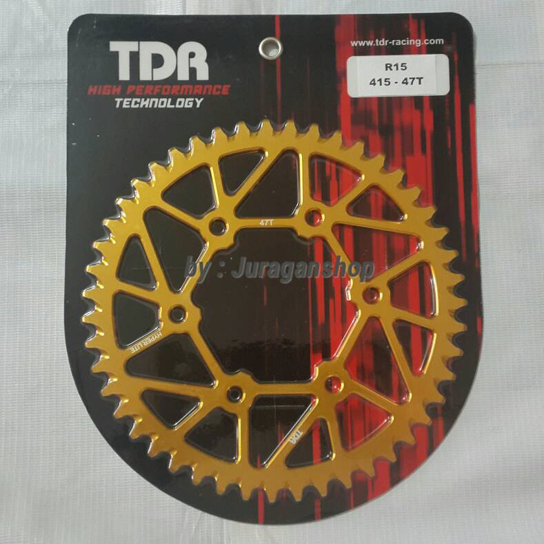 R15 / MX King Gear Belakang CNC Hyperlite 415 TDR Rear Sprocket CNC 7075 For yamaha R15 / MX King-1