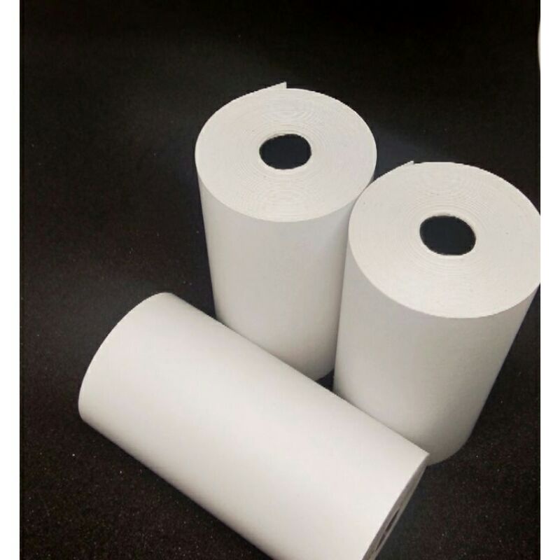 

Kertas Stiker label thermal Continous 80 x 50 mm/ ±13 m ada gep samping mudah kupas