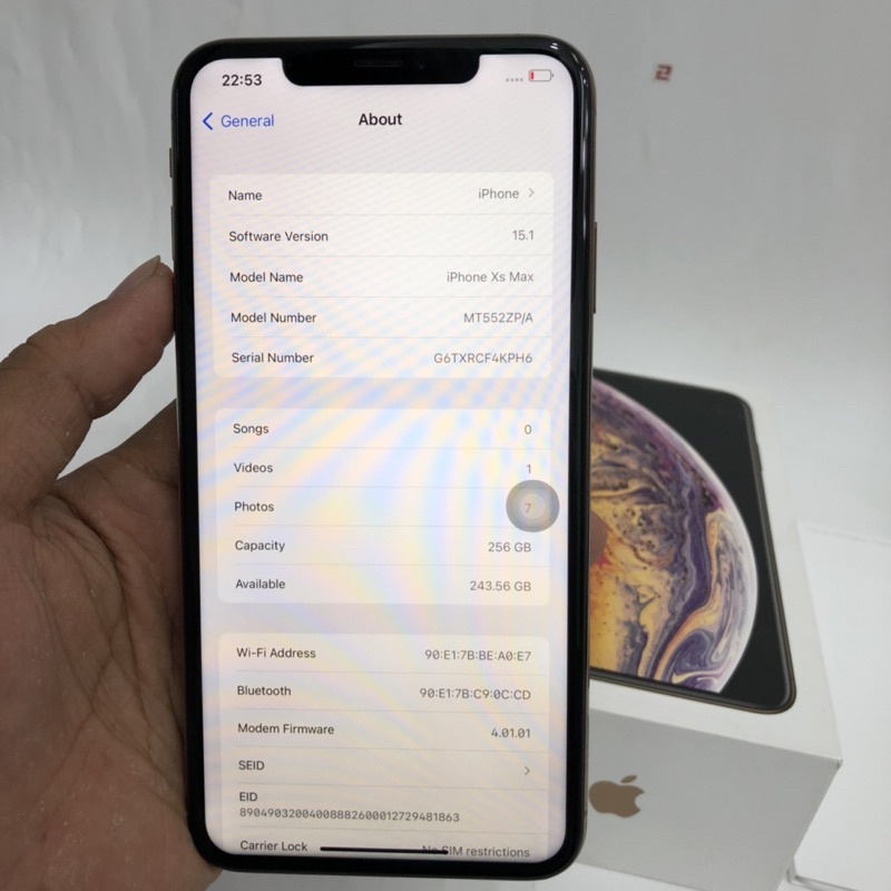 apple iphone xs max 256gb full ori