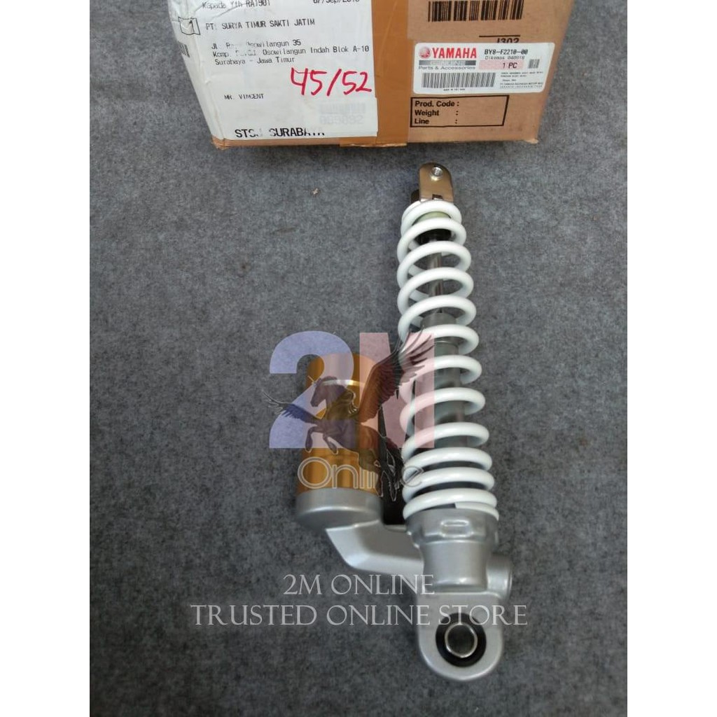 2m SHOCKBREAKER TABUNG XRIDE 125 PUTIH ORI YGP BY8-F2210-00