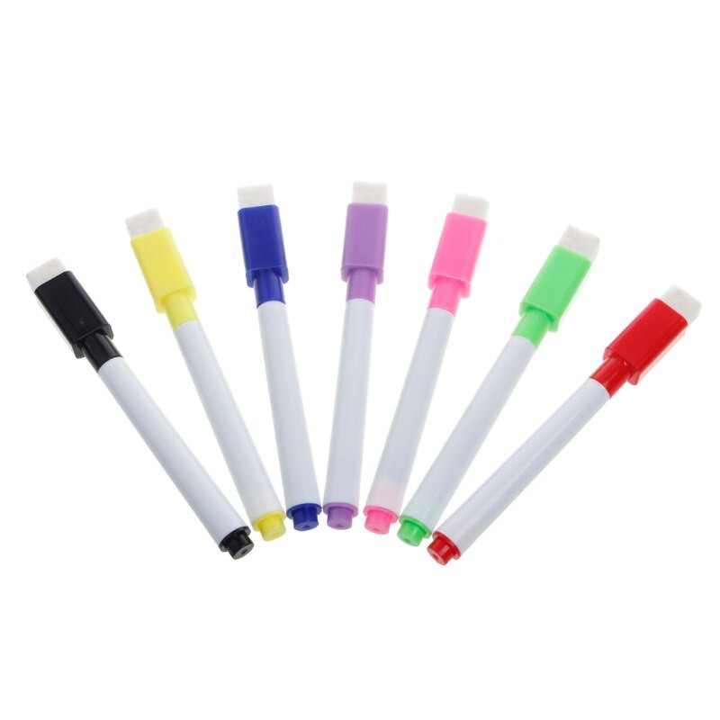 

Free Ongkir ya 5Pcs/Set Brand New Magnetic Whiteboard Pen Erasable Dry White Board Markers Magnet