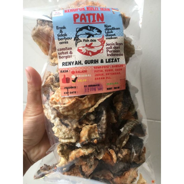 

Kerupuk Kulit Ikan Patin 150 Gr Lezat Renyah Gurih