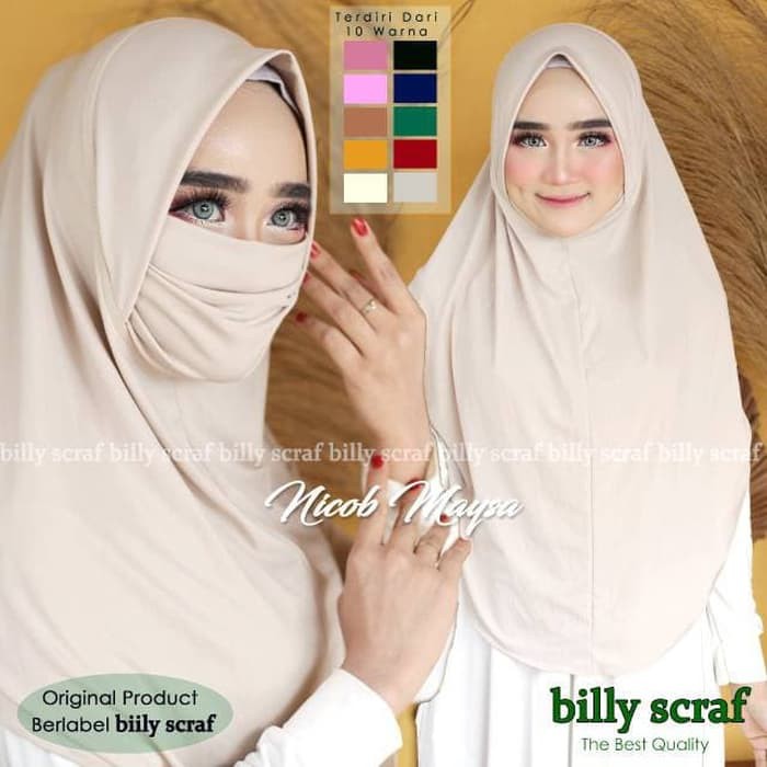 Hijab Niqob Maysa cadar instan