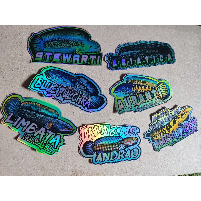 STIKER HOLOGRAM IKAN CHANNA