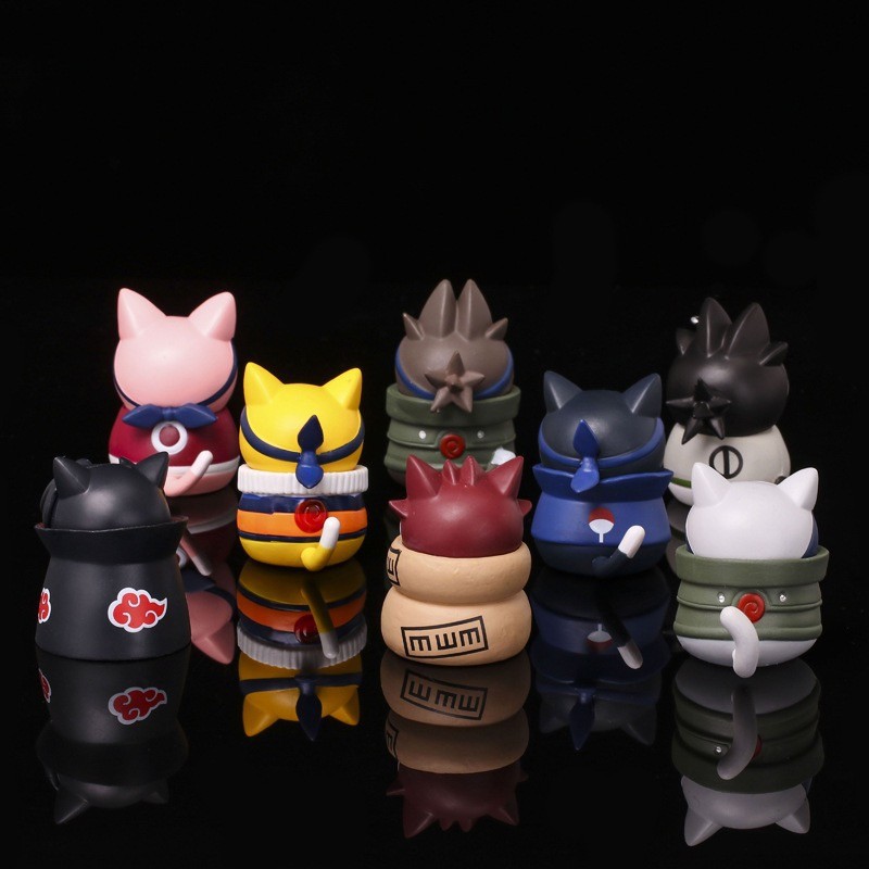 Figure Naruto Ver Cat Naruto Versi Kucing Set 8 pcs 5 CM