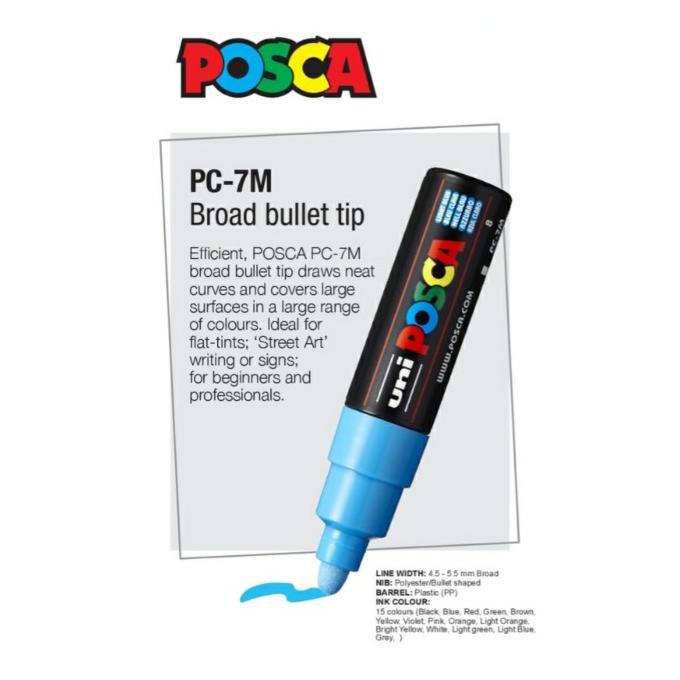 

Uni Posca Paint Marker Pc-7M Large Bullet Polyester Tip