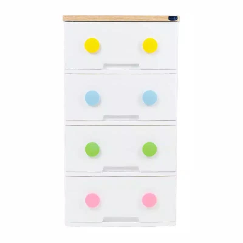 Lemari Plastik Laci 4 Susun / cabinet Rovega Trendy CTR 437
