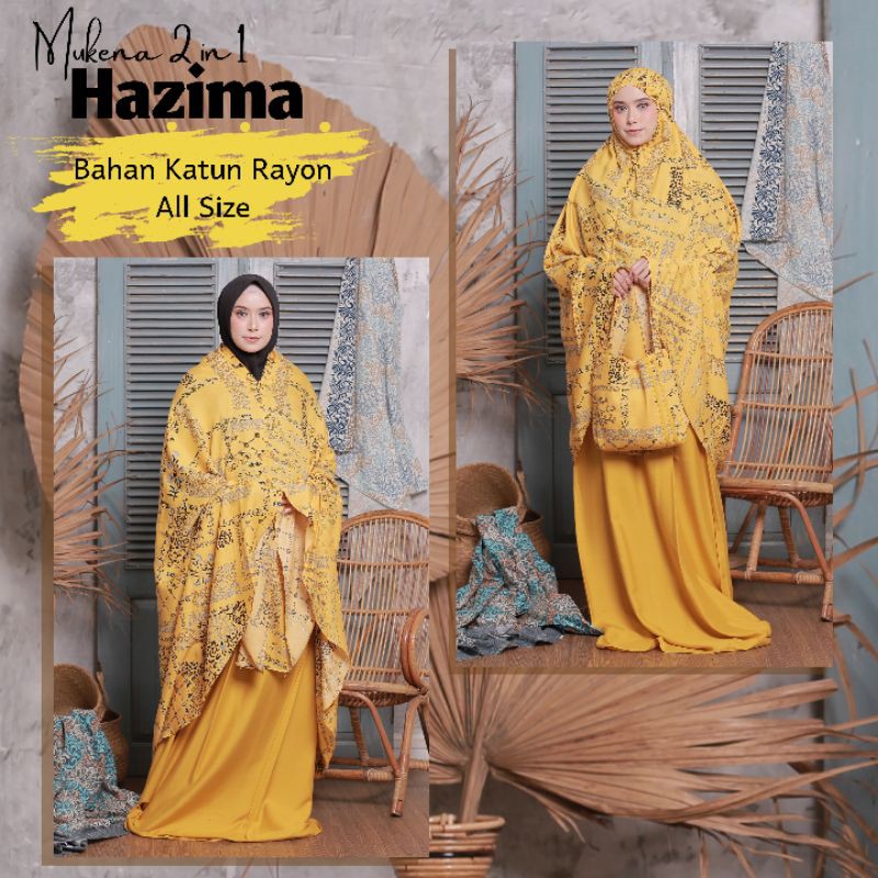 TERLARISSS!!!! BEST SELLER!!(BISA COD)MUKENA DEWASA MOTIF BUNGA_MUKENA 2IN1 HAZIMA_BAHAN KATUN RAYON