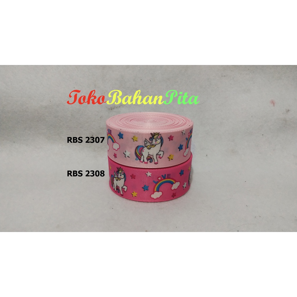 

[1 METER] PITA GROSGRAIN MOTIF UNICORN RBS 2307,2308 | PITA IMPORT | TOKO BAHAN PITA