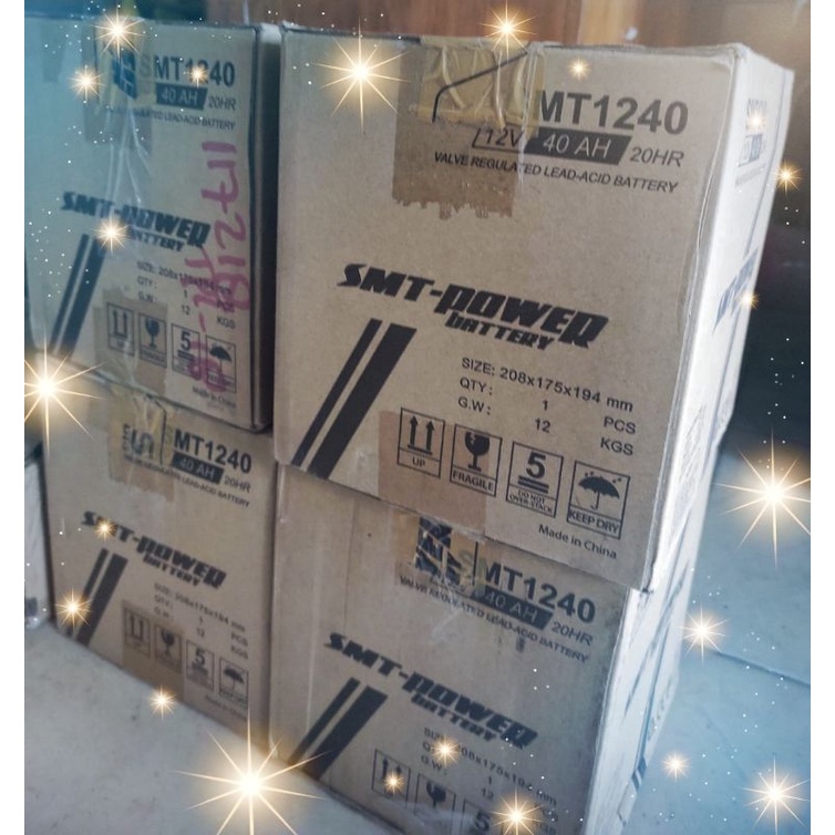 SMT1240 Vrla Battery Ups kering 12v 40ah