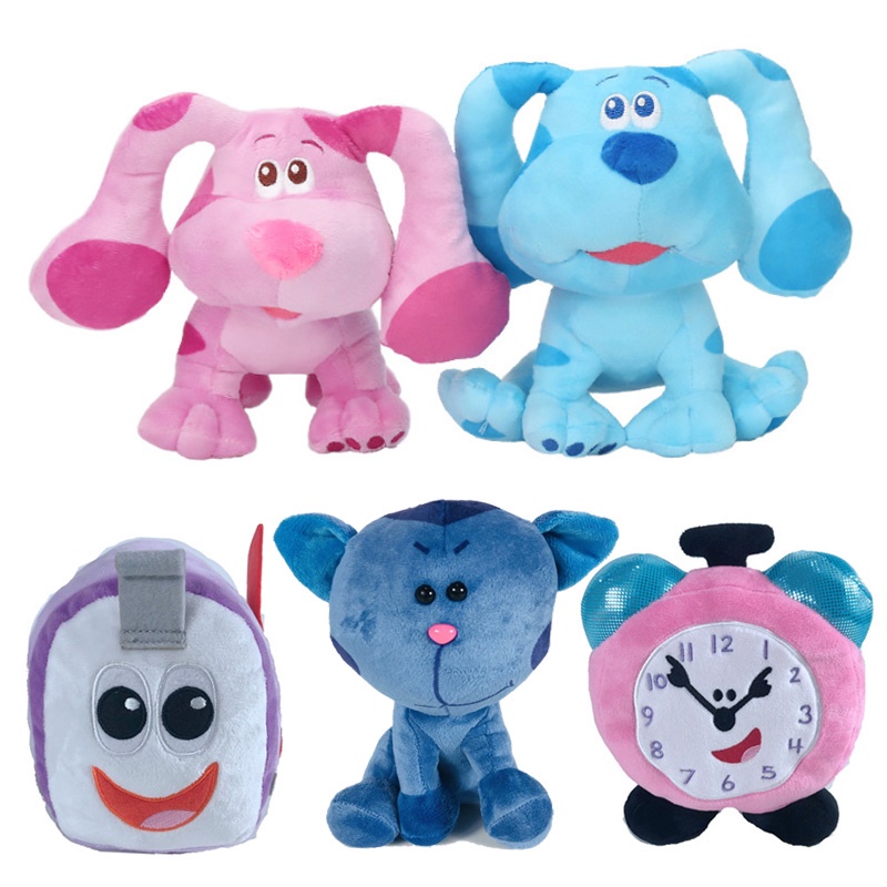 Clues &amp; You 20cm Warna Biru Mainan Boneka Kucing Dalmatian Bahan Plush Lembut Untuk Hadiah Ulang Tahun Anak