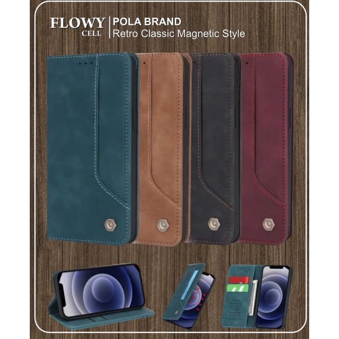 xiaomi poco f4   ft gt pola case magnet flip cover sarung hp kulit wallet