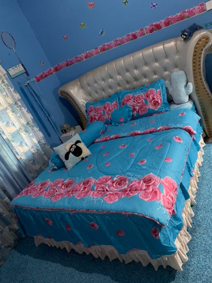 Sprei Kintakun Dluxe Rumbai Bantal Busa (rbb) Ukuran 180x200