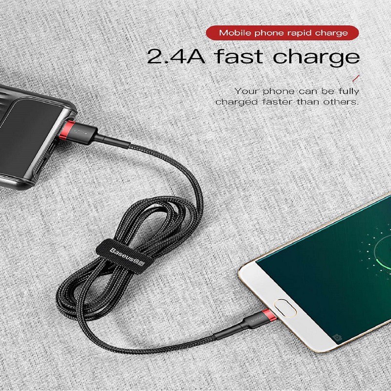Baseus Kabel Data Micro Cafule Cable For Micro Quick Charge 2.4a 1m