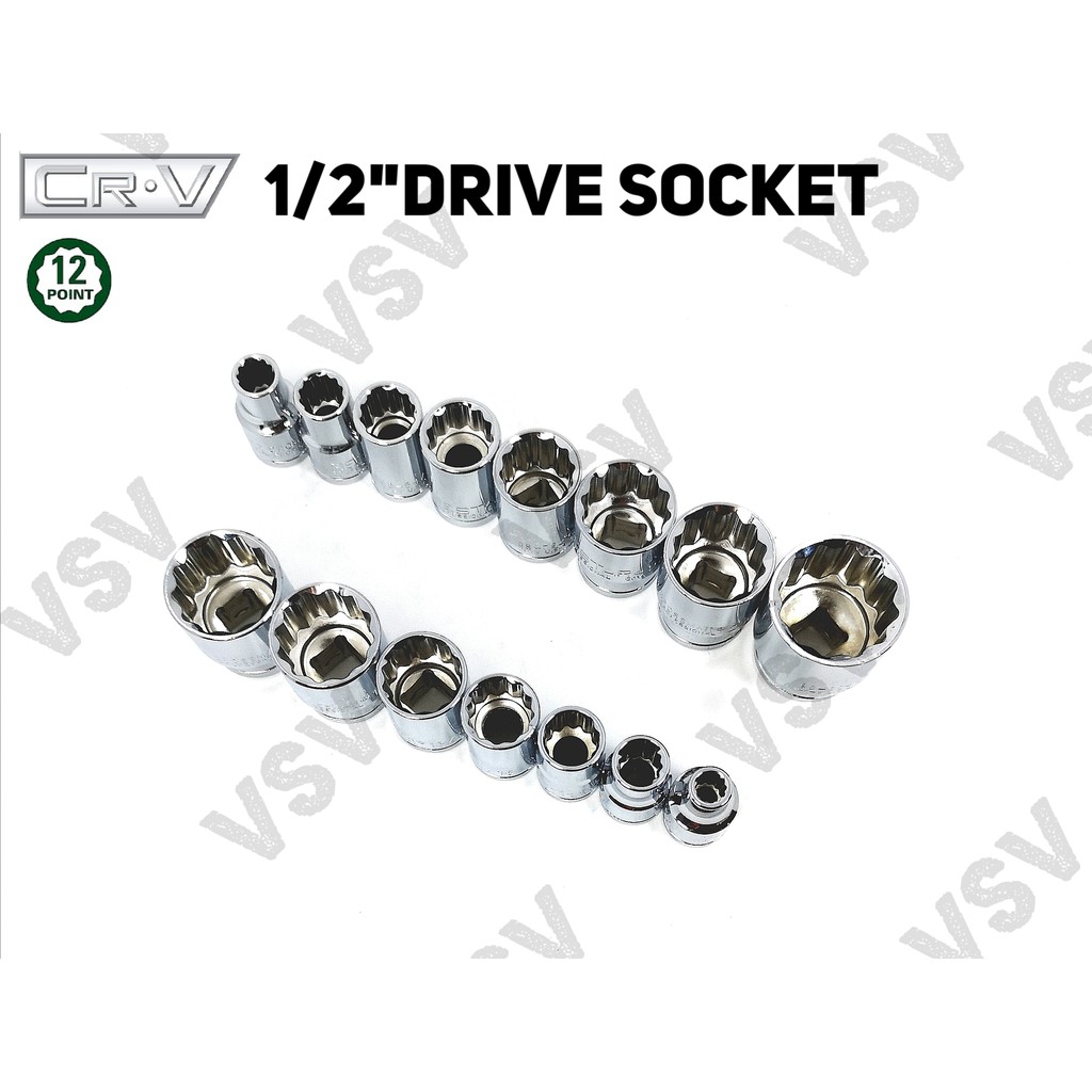 Gestar Socket 1/2&quot;Dr 12PT 28-30mm Kunci Shock Kunci Sock Kunci Sok