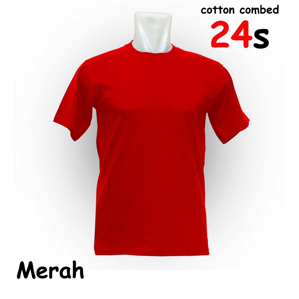 Kaos Polos Cotton Combed 24s