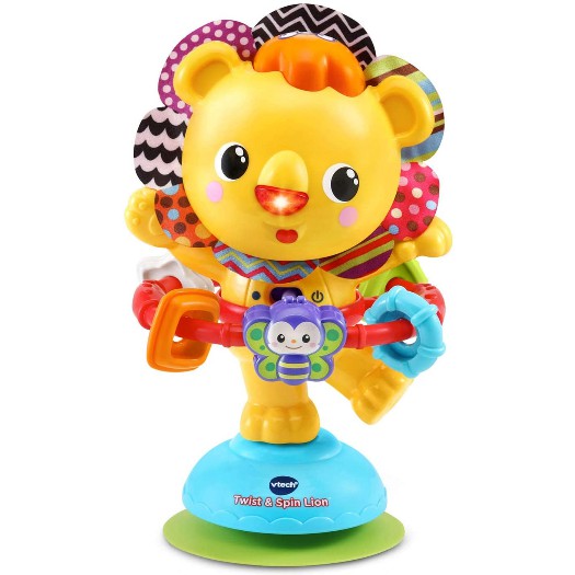 Mainan Motorik Anak VTECH BABY TWIST &amp; SPIN LION - Mainan Rattle Pegangan Memutar 360 Derajat Keluar Suara Model Singa Kado Bayi Ulang Tahun Ultah menempel di meja