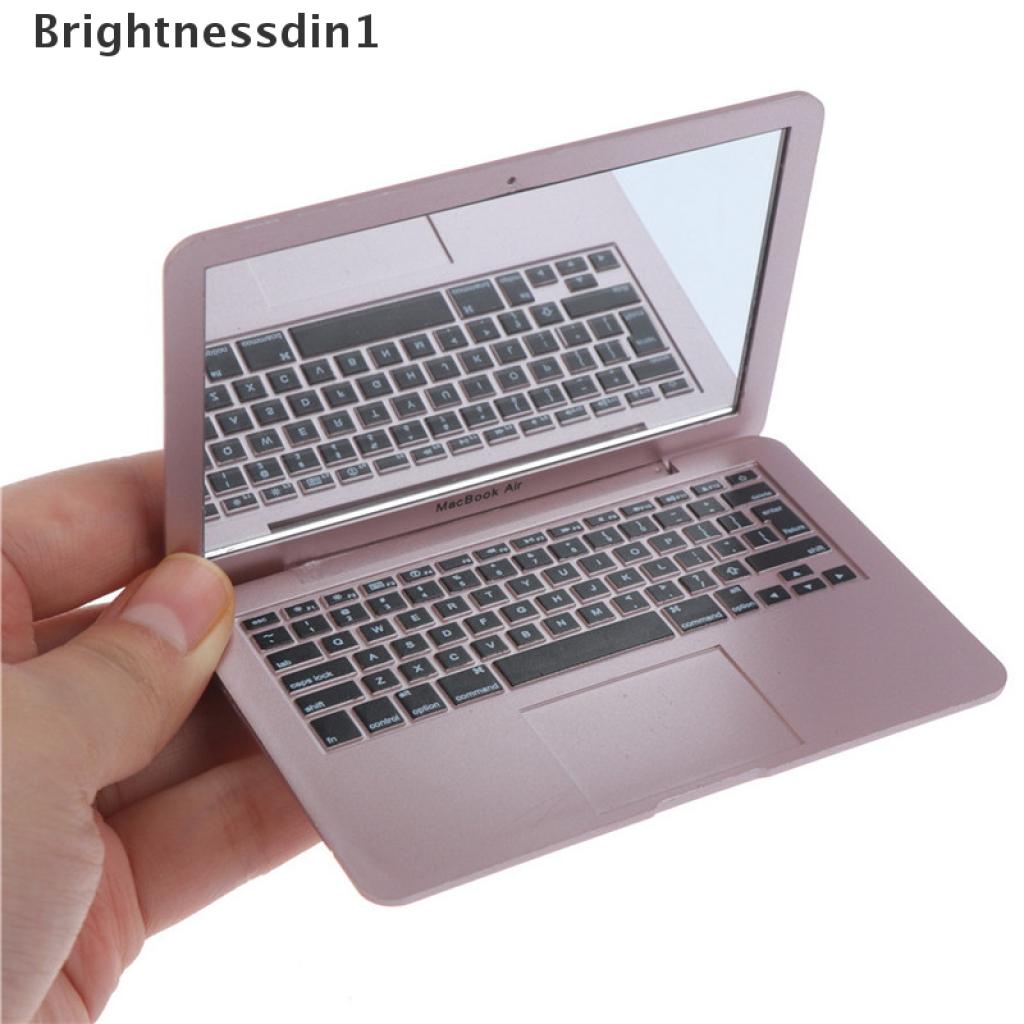 (Brightnessdin1) Cermin Makeup Mini Bentuk Laptop