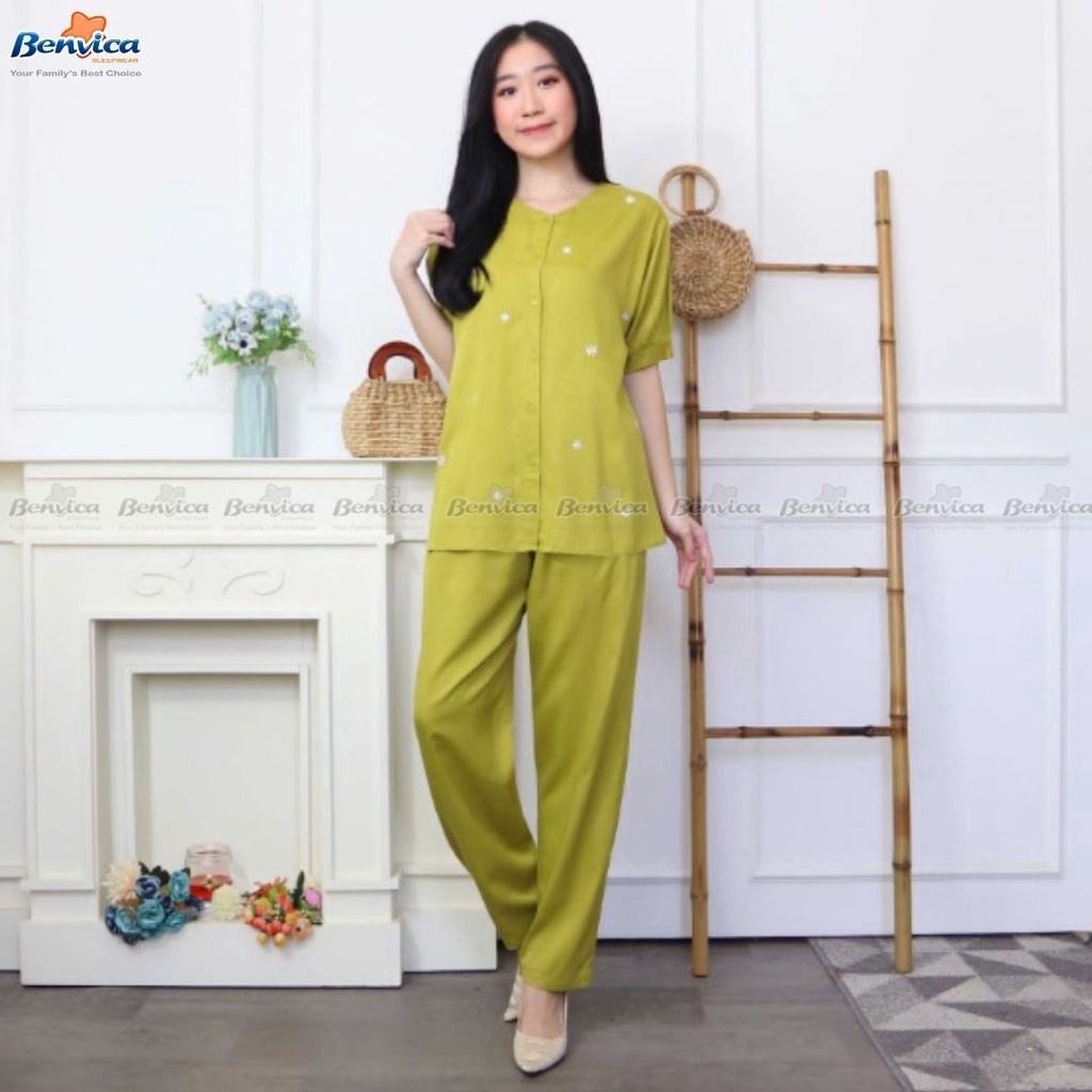 BAJU TIDUR CELANA PANJANG RAYON TWILL FULL BORDIR DAN MIX AMRO