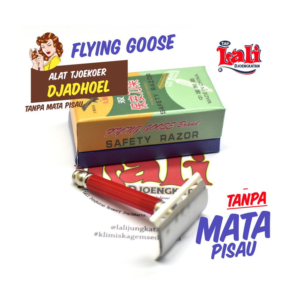 RAZOR - ALAT CUKUR JADUL - SAFETY RAZOR - FLYING GOOSE -TANPA MATA PISAU