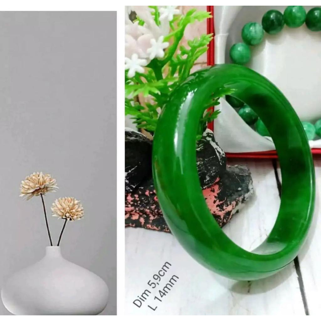 [ PROMO ] GELANG KEBERUNTUNGAN & GELANG KESEHATAN GIOK HIJAU ASLI