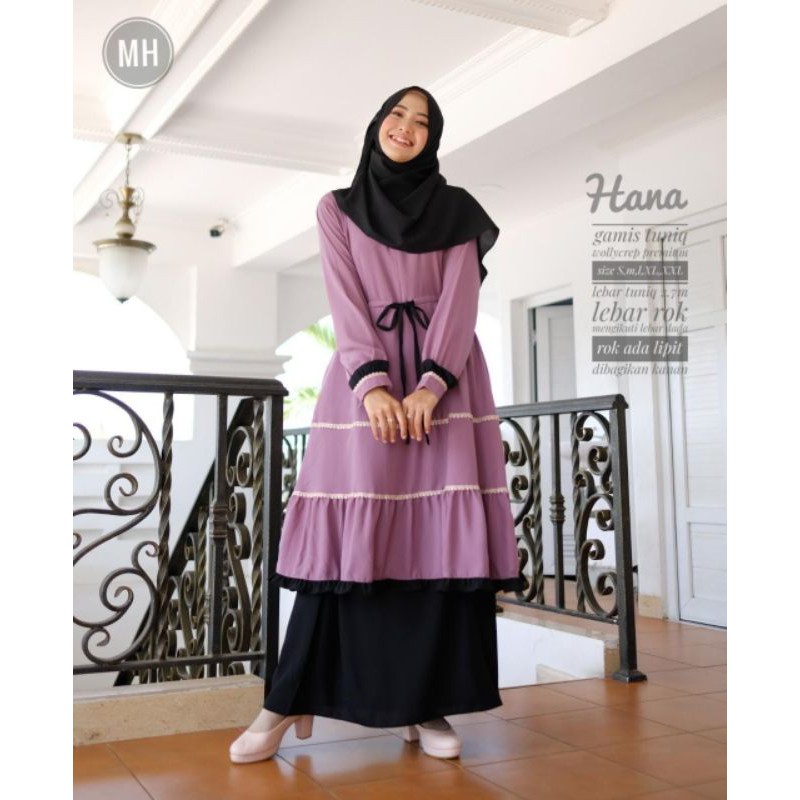 HANA TUNIK DRESS / hijrah gallery muslim original / jumbo/tunik dewasa