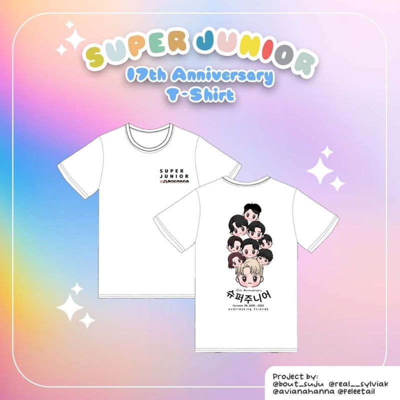 [PELUNASAN] SUPER JUNIOR 17TH ANNIVERSARY T-SHIRT (KAOS)