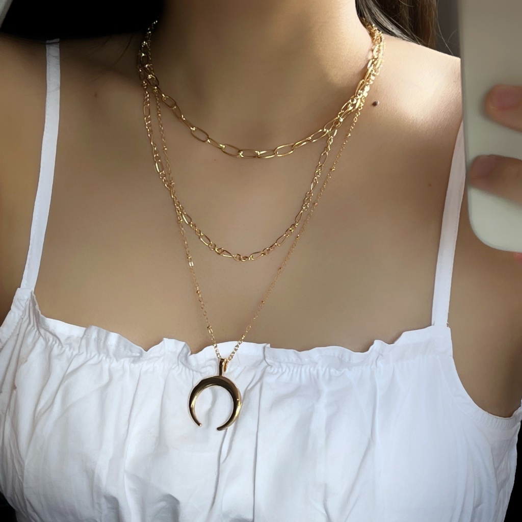 Isabella Necklace / Kalung Wanita Korea / Aksesoris Wanita / Kalung Rantai / Kalung Aesthetic / Kalung Layer Pendan