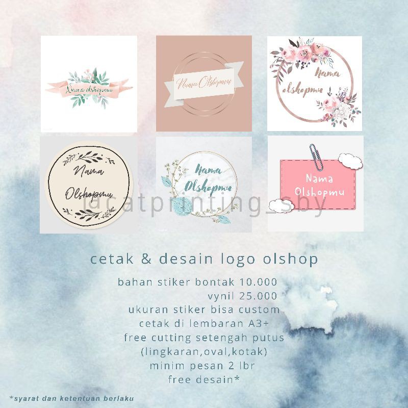 

Stiker custom label olshop
